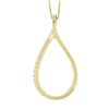 Image 5 : 14K Yellow Gold .30 ctw Diamond Open Tear Drop Infinity Loop Pendant 20" Box Cha