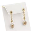 Image 2 : 2.98 ctw Diamond 14K White and Yellow Gold Earrings