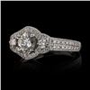 Image 2 : 0.75 ctw CENTER Diamond Platinum Ring (1.60 ctw Diamonds)