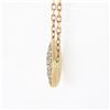 Image 5 : 18k Rose Gold .60 ctw Pave Set Diamond Cushion Pendant & Cable Link Chain Neckla