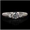 Image 1 : 0.40 ctw CENTER Diamond 18K White Gold Ring (0.80 ctw Diamonds)