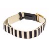 Image 3 : Gucci Mens Navy / White Fabric Brass Anchor Buckle Striped Belt