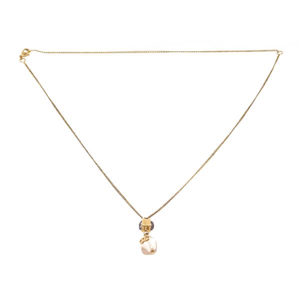 Chanel Gold Gem Long Necklace