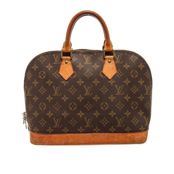 Louis Vuitton Brown Canvas Alma Handbag