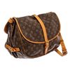 Image 3 : Louis Vuitton Brown Monogram Leather Saumur 35 Messenger Bag