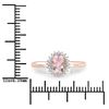 Image 4 : 14KT Rose Gold 0.81ctw Morganite and White Diamond Ring