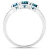 Image 2 : 14KT White Gold 1.03ctw Blue Diamond Ring