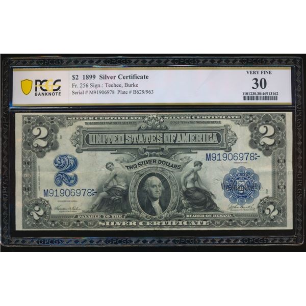 1899 $2 Mini Porthole Silver Certificate PCGS 30