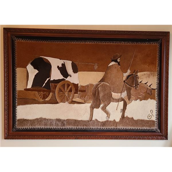 Original Art Using Cowhide Andorra Spain A