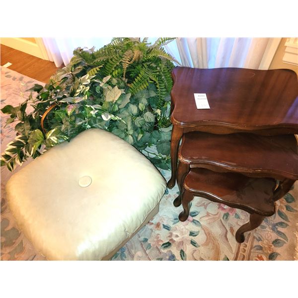 Nesting wooden tables & more B