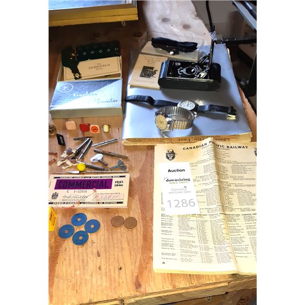 War Ration Book, Watches, Camera A