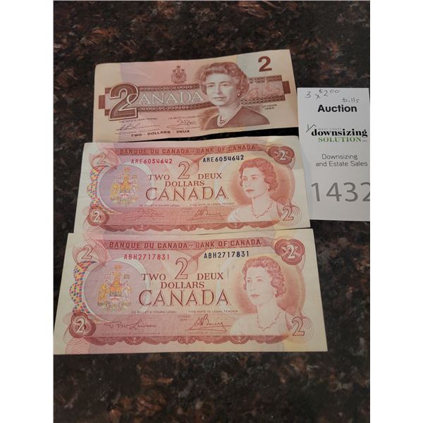 Canadian $2.00 Bills A