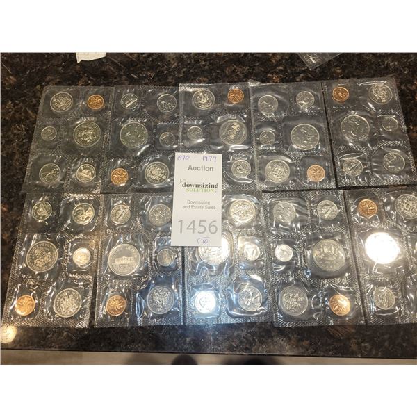 Canadian Coin Sets 1970's A