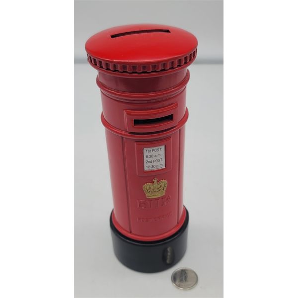 British Post Box Coin Bank Cast Aluminum - ebidz.ca