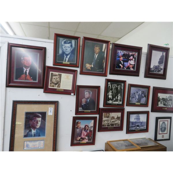 JFK Framed Photos, Memorabilia Collection - 20