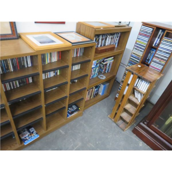 CD/DVD Collections w/Storage Bookcases - 5