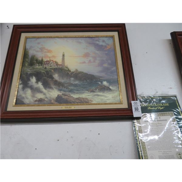 Kinkade Print on Canvas Clearing Storms w/COA - 20 x 24