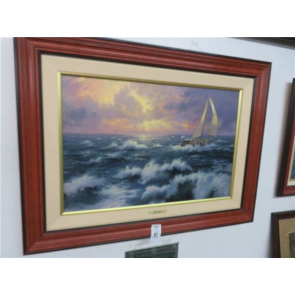 Kinkade Framed Print On Canvas Perseverance w/COA - 24 x 30