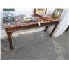 Image 1 : Carved Mahogany Marbletop 5' Hall Table