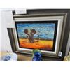 Image 1 : Framed African Elephant Print on Metal Signed Matt Beyrer - 20 x 24