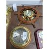 Image 2 : 4-Ships Wheel, Port Hole Clock, Barometer - 4 X $