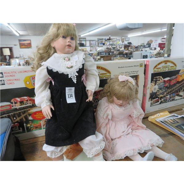 Large Porcelain Dolls - 2