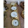 Image 1 : 4-Brass Porthole Style Clock/Barometer - 4 X $