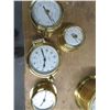 Image 2 : 5-Brass Porthole Style Clock/Barometer - 5 X $