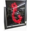 Image 1 : Framed Art on Metal Armoire Red - Signed Derubis