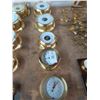 Image 1 : 5-Brass Porthole Style Clock/Barometer - 5 X $