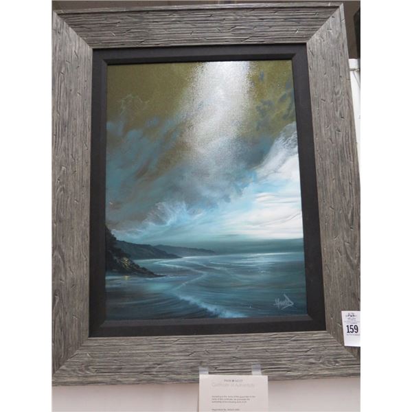 Framed Oil On Canvas Night Times - Signed Ashton Howard - 24 x 36