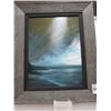 Image 1 : Framed Oil On Canvas Night Times - Signed Ashton Howard - 24 x 36