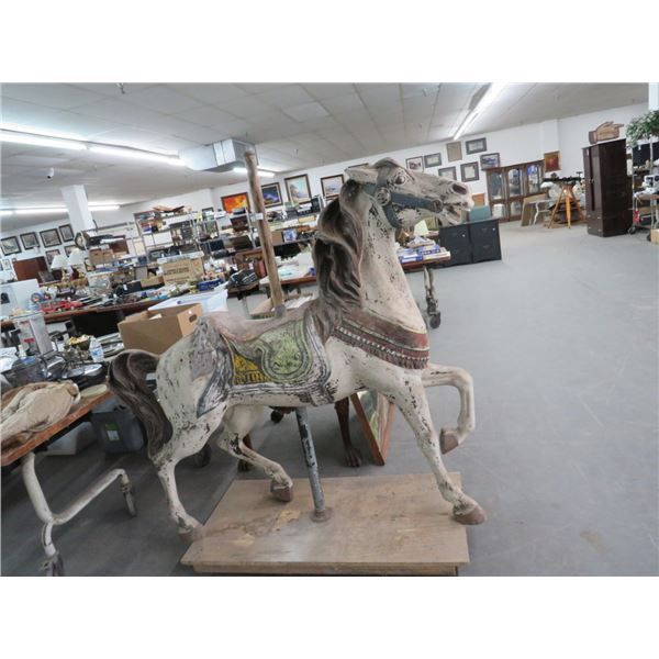 Vintage FG Carousel Horse on Rolling Stand