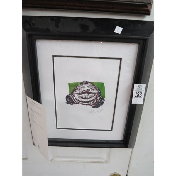 Framed Art Jabba Signed Lefoort - 9 x 12