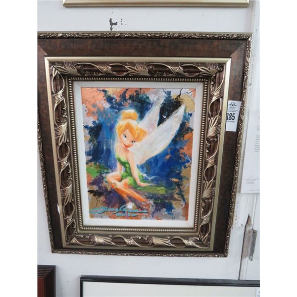 Framed Oil On Canvas Tinker Bell - Signed James Coleman w/COA - 11 x 14