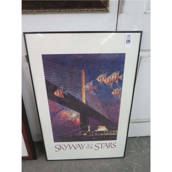 Framed Poster Skyway To The Stars - 20 x 30