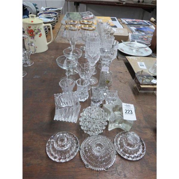 Crystal Stems, Candlesticks, Table Décor