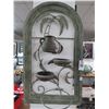 Image 1 : Window Frame Style Palm Motif Wall Fountain - (Missing One Bowl)