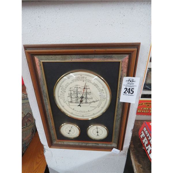 Nautical Wall Clock/Barometer