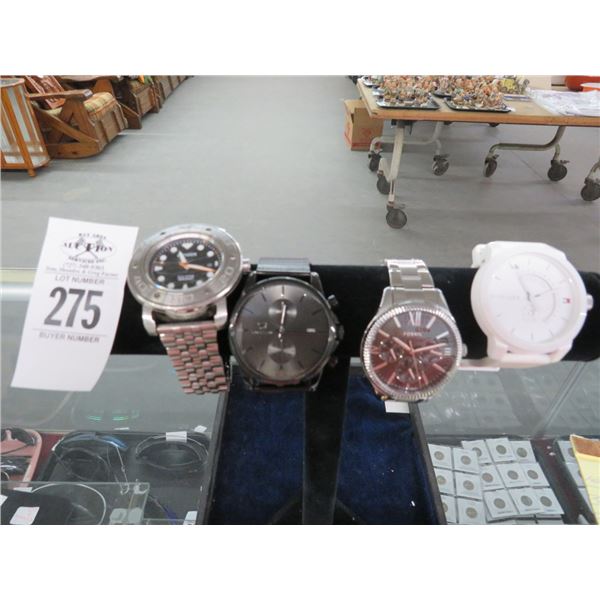 4-Citizen/Fossil/Hilfinger/Cheetah Man's Watches - 4 X $