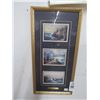 Image 1 : Kinkade Lighthouse Triple Framed Wall Art Seaside Memories w/COA