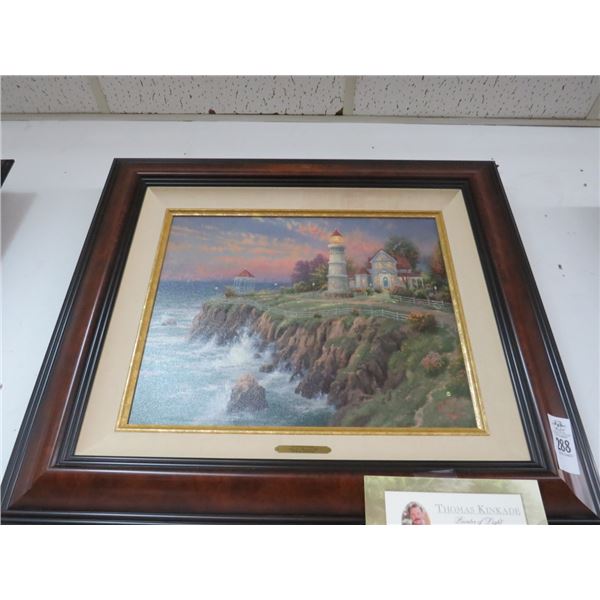 Kinkade Framed Print On Canvas Victorian Light w/COA - 24 x 24