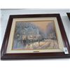 Image 1 : Kinkade Framed Print On Canvas A Holiday Gathering w/COA - 24 x 30