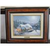 Image 1 : Kinkade Framed Print On Board Victorian Christmas Two w/COA - 20 x 24