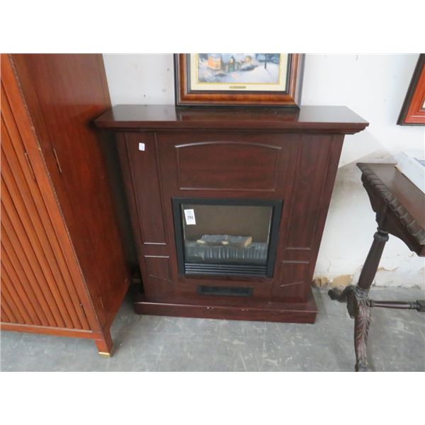 Cherry Electric Fireplace Console - WORKS