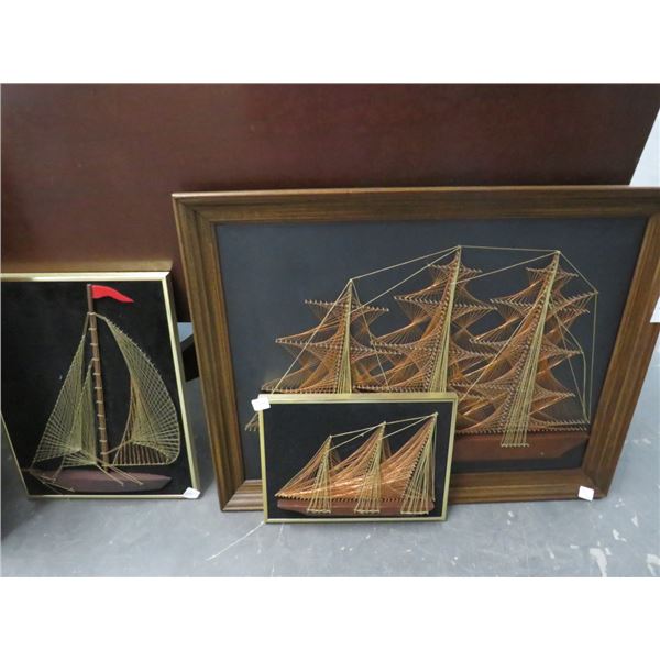 Framed Sailboat Model Wall Art - 3