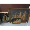 Image 1 : Framed Sailboat Model Wall Art - 3