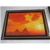 Image 1 : 2-Framed Oil On Canvas Pyramid/Greek Ruins - Artist Makin - 2 X $