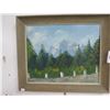 Image 1 : Framed Art Mountain Scene, City Scape Watercolor - 2