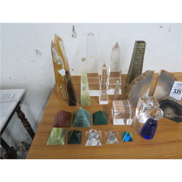 Art Glass, Prisms, Paperweights, Agate